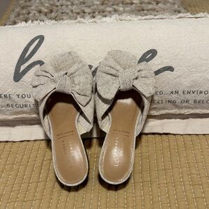 Loeffler Randall Tan Bow Mules